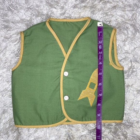 Vintage 60’s vest and short set with rocketship 12m - Picture 3 of 8